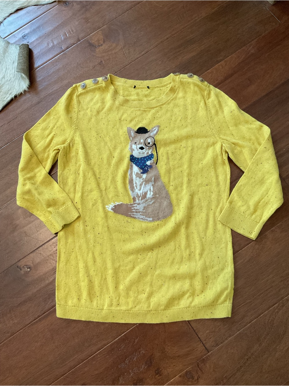 Fun Talbots Fox cotton blend sweater